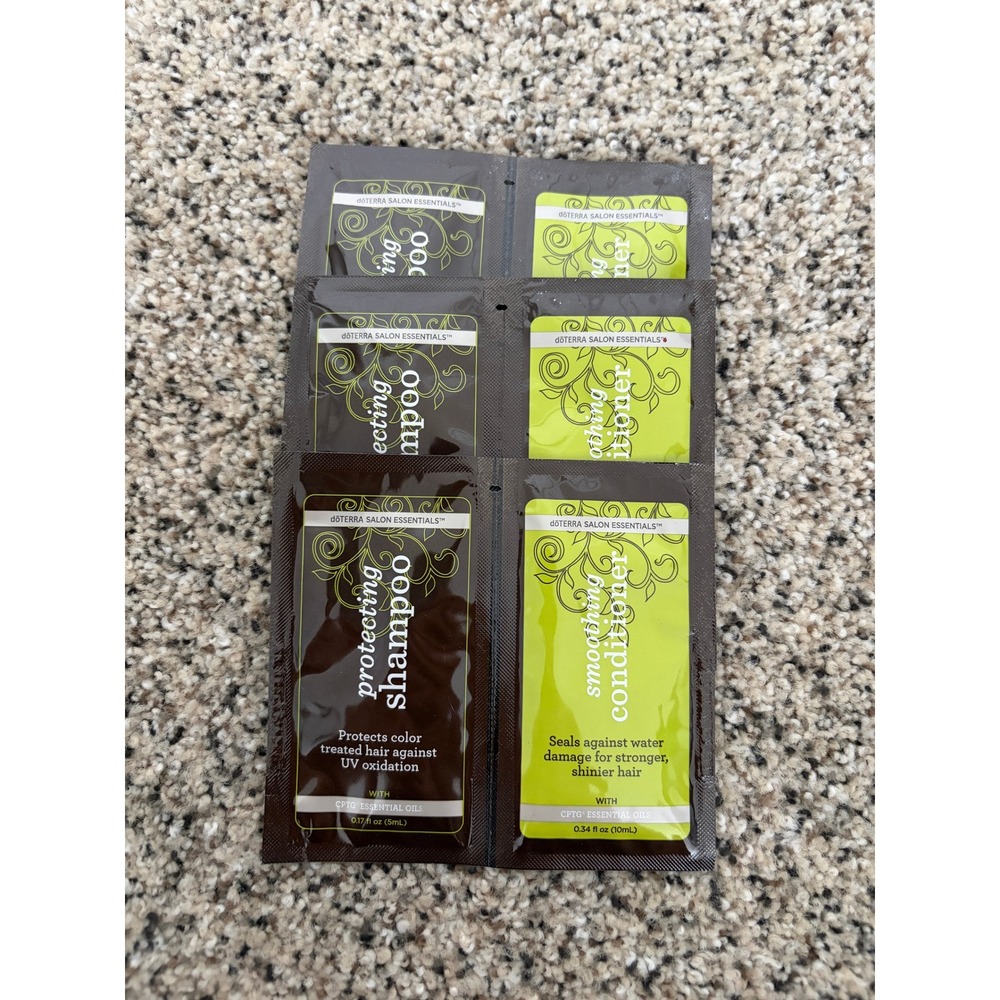 doTERRA Shampoo and Conditioner Salon Essentials Sample Packets 3 Pack